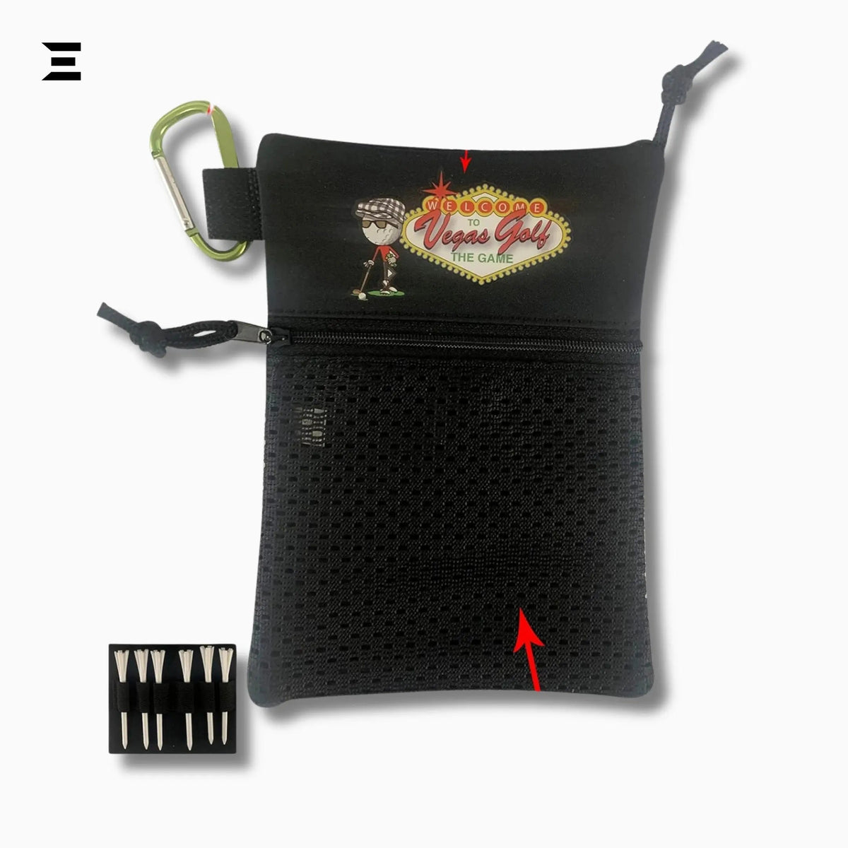 Vegas Golf VIP Edition – 19 Chip On - Course Golf Game with Deluxe Tee Bag - IBRELIA
