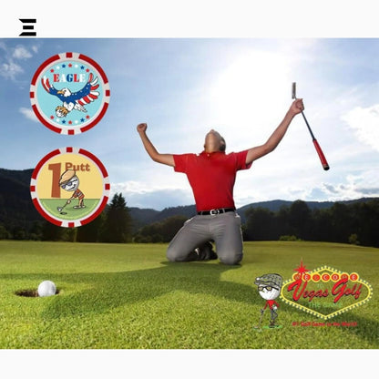 Vegas Golf VIP Edition – 19 Chip On - Course Golf Game with Deluxe Tee Bag - IBRELIA