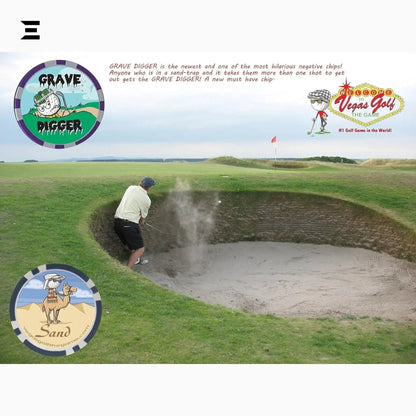 Vegas Golf VIP Edition – 19 Chip On - Course Golf Game with Deluxe Tee Bag - IBRELIA