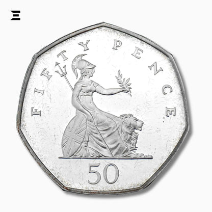 50 Pence – Elizabeth II 3rd Portrait, Britannia Design, 1997 Circulated Coin - IBRELIA