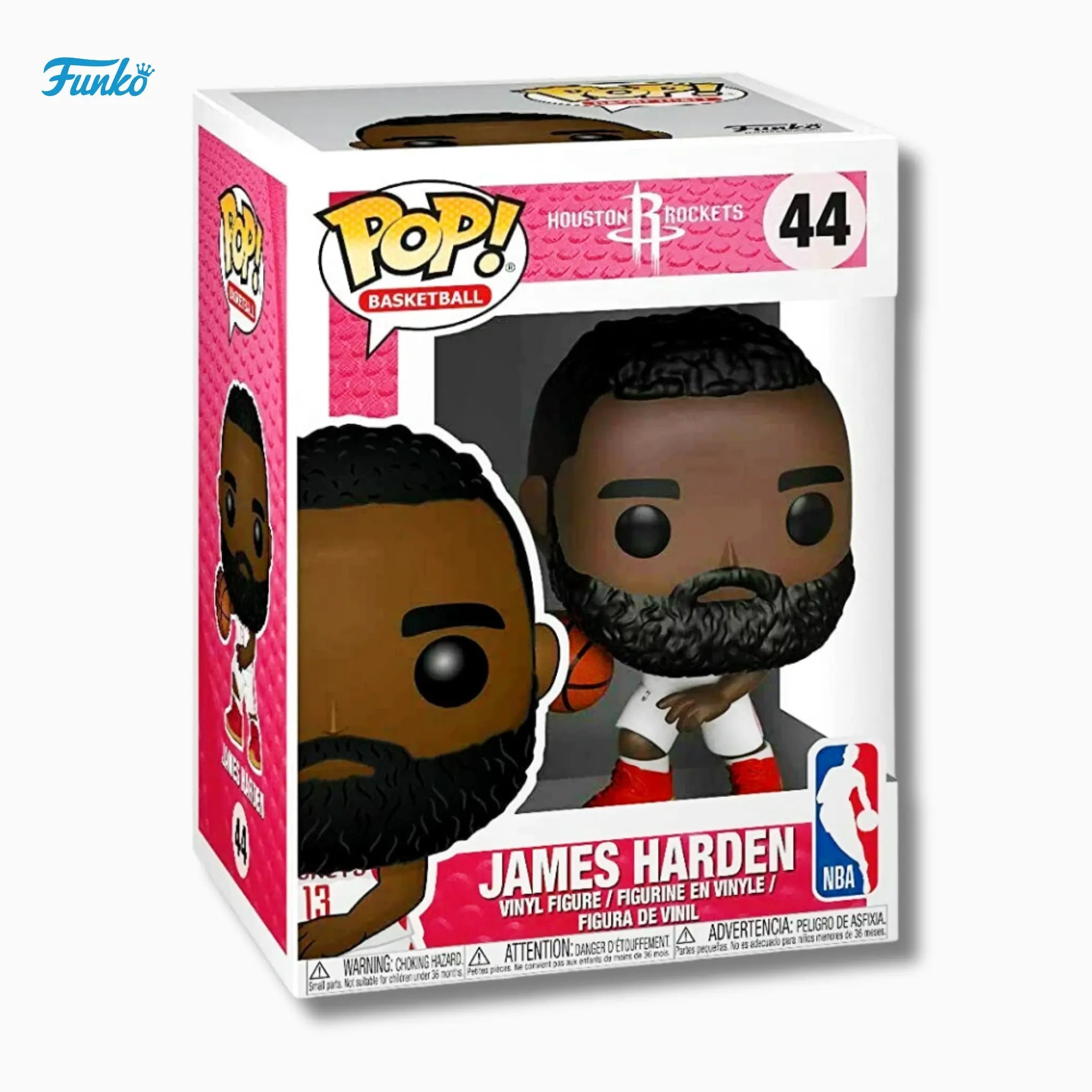 Funko Pop! Basketball: James Harden 44 – Houston Rockets (4 - Inch Vinyl Figure) - IBRELIA