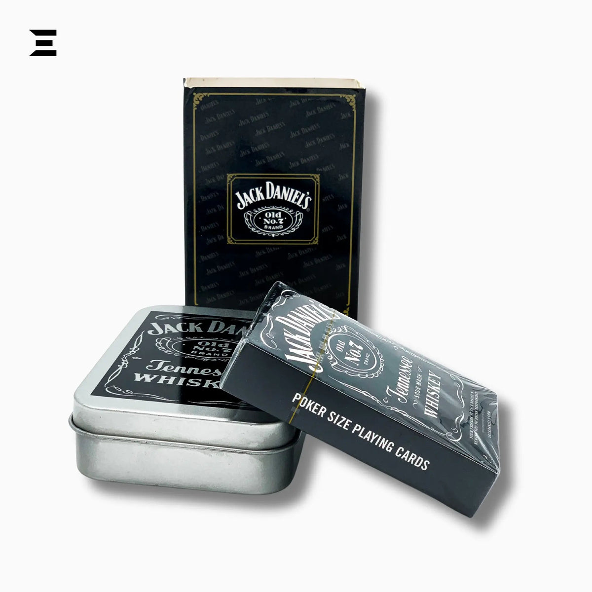Jack Daniel’s Old No.7 Playing Cards – Silver Tobacco Tin Edition - IBRELIA