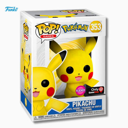 Funko Pop! Pokémon: Flocked Pikachu 353 – GameStop Exclusive (4 - Inch) - IBRELIA