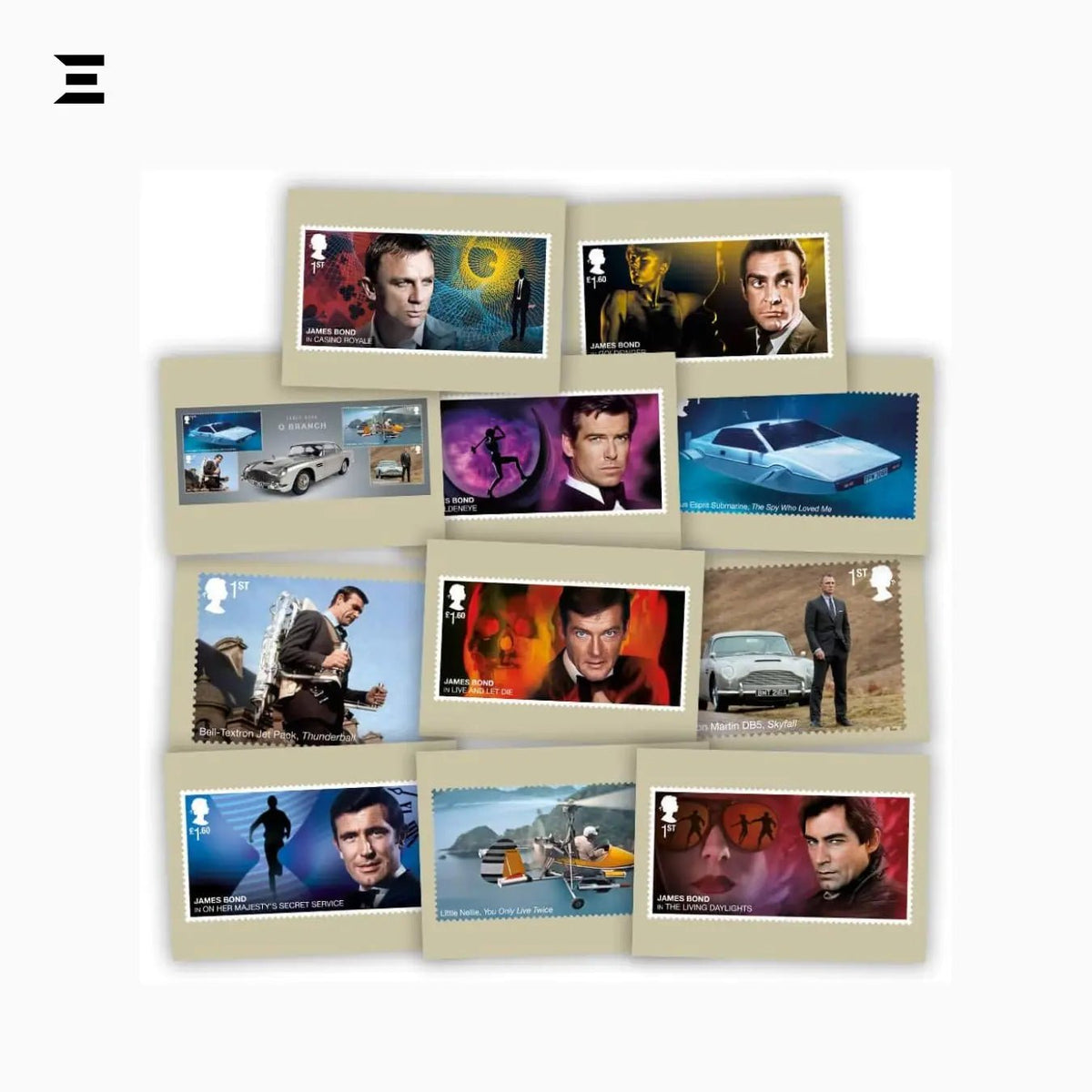 Royal Mail James Bond Post Cards Collection | 11 - Card Souvenir Set - IBRELIA